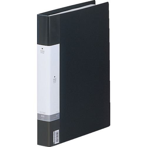 ■LIHIT 名刺帳＜ポケット交換タイプ 500名＞ 黒〔品番:G880224〕【8559781:0】[店頭受取不可]