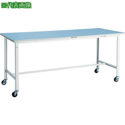 《メーカー》トラスコ中山（株）《品番》BER-1560C75《特長》●青色の天板には鎮静作用と視認性が高まる効果があります。●作業に応じて、手軽に作業台を移動させることができます。●リノリューム張天板を使用し、目に優しく、長期間の作業でも負担が軽減できます。商品の仕分けや検品に最適です。表面は滑らかで、ソフトな光沢があり清潔感を保持し、耐水性・防汚性にも優れています。●キャスター付で移動に便利です。《用途》《仕様》●天板材質:リノリューム張●間口(mm):1500●奥行(mm):600●高さ(mm):809●脚部カラー:ダークグレー(無記号)●均等荷重(kg):125●カタログ表記品番:BER-1560C75(色記号)《仕様2》●75mm 自在車 2個・75mm 自在車(ストッパー付) 2個●キャスター付《原産国（名称）》日本《材質／仕上》●本体:スチール●キャスター金具:スチール●車輪:ゴム《セット内容／付属品》《注意》●移動の際には台の上に物をのせないでください。●車上渡しのため、お客様での荷降ろしが必要です。●提供不可:chemSHERPA《JANコード》4989999493290《本体質量》32.0kgTRUSCO　軽荷重作業台（125kg）BE型　1500X600XH809　φ75キャスター付　ダークグレー色〔品番：BER-1560C75〕[注番:8563742][本体質量：32.0kg]《包装時基本サイズ：××》〔包装時質量：〕分類》物流・保管用品》作業台》軽荷重作業台☆納期情報：取寄管理コード(904) メーカー直送品【法人限定＝会社名ご記入お願い致します。】