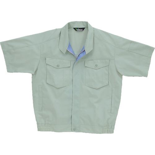 ■ミドリ安全 春夏 男女共用E/C半袖ブルゾン ライトグリーン SS〔品番:GS346UESS〕【8574427:0】[送料別途見積り][掲外取寄][店頭受取不可]