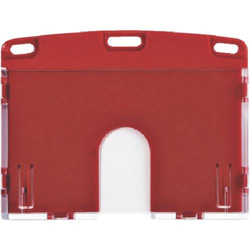 ■OP 名札用ケース ハードタイプ IDカード/ヨコ名刺 1枚 赤《10枚入》〔品番:NX103PRD〕【8576071×10:0】[送料別途見積り][店頭受取不可]