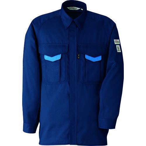 ■ミドリ安全 春夏 エコ帯電防止 長袖シャツ ネイビー 3L〔品番:RCS2207UE3L〕【8577292:0】[送料別途見積り][掲外取寄][店頭受取不可]