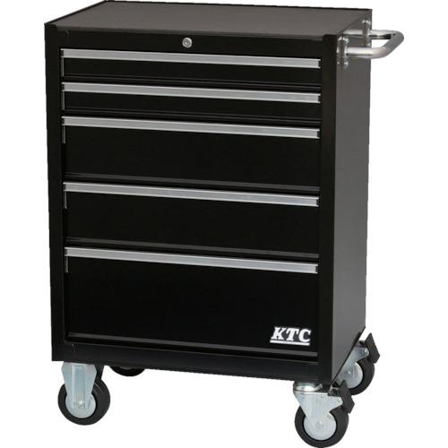 ■KTC ローラーキャビネット(5段5引出し)(ブラック)〔品番:SKX3805BK〕【8577763:0】[店頭受取不可]