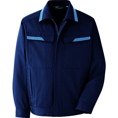 ■ミドリ安全 春夏 ベルデクセル 綿100%ブルゾン ネイビー L〔品番:VES2397UEL〕【8578999:0】[送料別途見積り][掲外取寄][店頭受取不可]