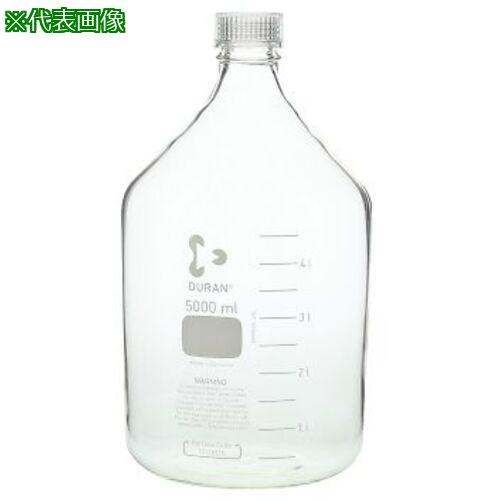 ■AS ねじ口瓶丸型白 透明キャップ付5000〔品番:203507〕【8586746:0】[送料別途