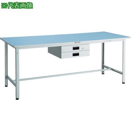 ■TRUSCO 軽荷重作業台(250kg)BE型 1800X750XH740 薄型1段引出付 ホワイト色〔品番:BER1875UDK1W〕【8590137:0】[法人・事業所限定][外直送元][店頭受取不可]