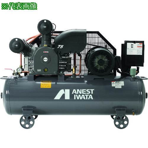 ■アネスト岩田 レシプロコンプレッサー(給油式) (タンクマウント・オイルタイプ) 60Hz 5.5kW 吐出空気量590L/min〔品番:TLP55EG14M6〕【8590958:0】[法人・事業所限定][直送元][店頭受取不可]