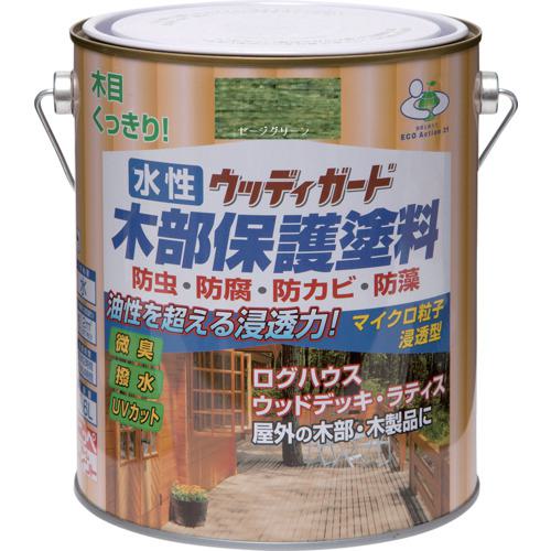 ■ニッぺ 水性ウッディガード 1.6L セージグリーン HW212-1.6〔品番:4976124533259〕【8599109:0】[送料..