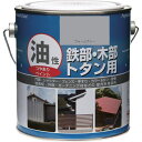 ■ニッぺ 塗料 油性鉄部・木部・トタン用 0.7L ウォームグレー HYJ007-0.7〔品番:4976124096815〕【8599359:0】[送料別途見積...