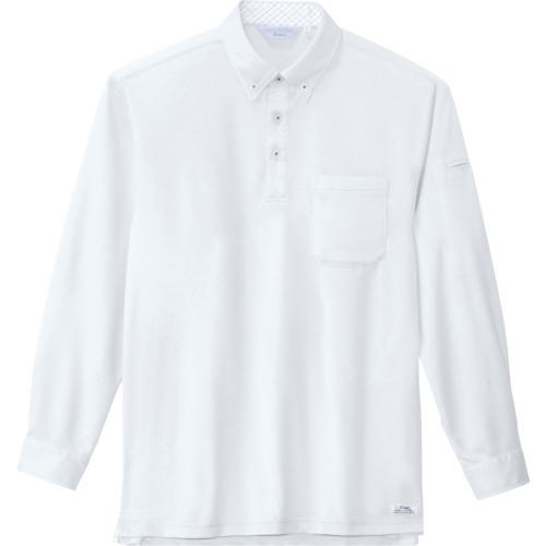 ■XEBEC 長袖ポロシャツ6185-32-5L シロ〔品番:6185325L〕【8607340:0】[送料別途見積り][掲外取寄][店頭受取不可]