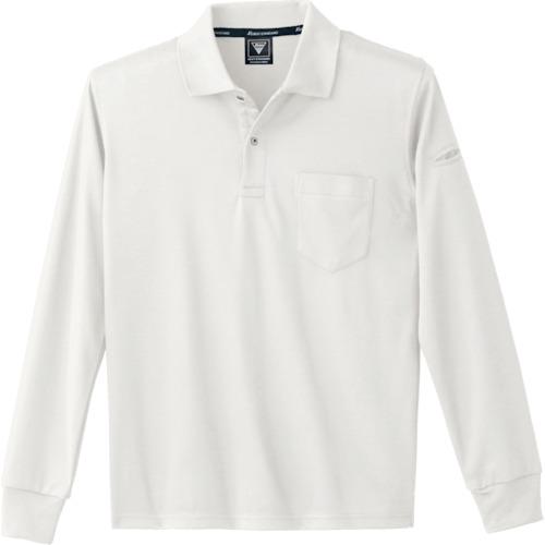 ■XEBEC 静電長袖ポロシャツ6015-32-3L シロ〔品番:6015323L〕【8615788:0】[送料別途見積り][掲外取寄][店頭受取不可]