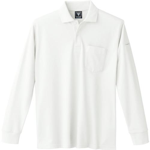 ■XEBEC カノコ長袖ポロシャツ6025-32-L シロ〔品番:602532L〕【8615923:0】[送料別途見積り][掲外取寄][店頭受取不可]