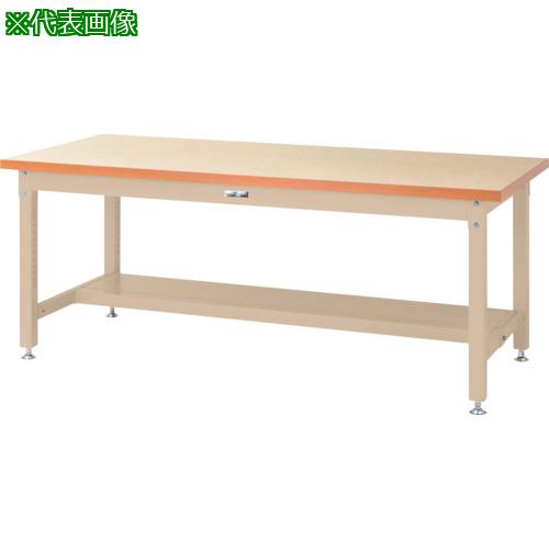 ■ヤマテック ワークテーブル スーパータイプ 半面棚板1枚付 W1200×D750×H740mm ヤマテックアイボリー〔品番:SSM1275TII〕【8683244:0】[法人・事業所限定][外直送元][店頭受取不可]