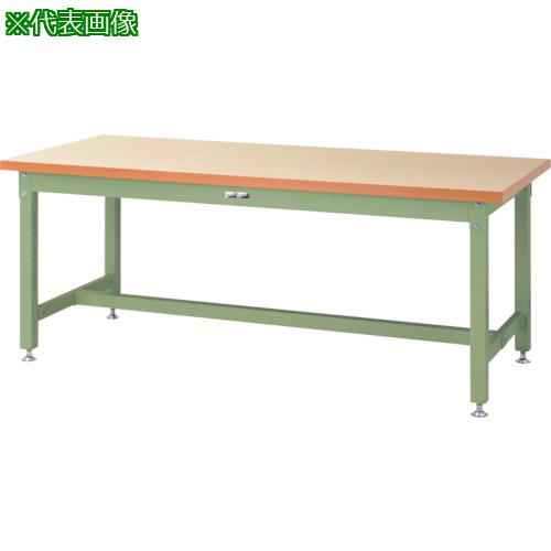 ■ヤマテック 重量作業台 ワークテーブル スーパータイプ W1500×D750×H740mm アイボリー/ヤマテックグリーン〔品番:SSM1575IG〕【8683251:0】[法人・事業所限定][外直送元][店頭受取不可]