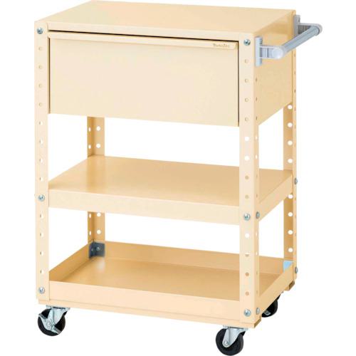 ■ヤマテック スペシャルワゴン W600×D400 移動式 キャビネット超深型1段×ヤマテックアイボリー〔品番:W6CSDIV〕【8683414:0】[法人・事業所限定][外直送元][店頭受取不可]