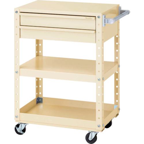 ■ヤマテック スペシャルワゴン W600×D400 移動式 キャビネット浅型2段×ヤマテックアイボリー〔品番:W6CSSIV〕【8683442:0】[法人・事業所限定][外直送元][店頭受取不可]