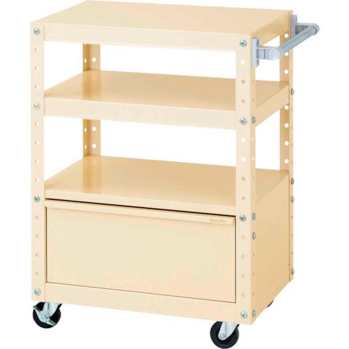 ■ヤマテック スペシャルワゴン W600×D400 移動式 キャビネット超深型1段×1個 ヤマテックアイボリー〔品..