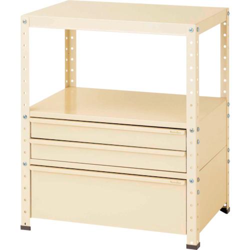 ■ヤマテック スペシャルワゴン 固定式 キャビネット浅型2段×1個、超深型1段×1個 ヤマテックアイボリー〔品番:W7BSDIV〕【8683582:0】[法人・事業所限定][外直送元][店頭受取不可]