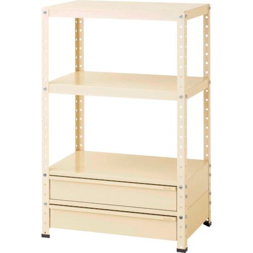 ■ヤマテック スペシャルワゴン 固定式 キャビネット深型1段×2個 ヤマテックアイボリー〔品番:W7HBM2IV〕【8683700:0】[法人・事業所限定][外直送元][店頭受取不可]