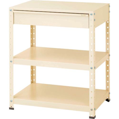 ■ヤマテック スペシャルワゴン W750×D500固定式 キャビネット深型1段×1個 ヤマテックアイボリー〔品番:W7MIV〕【8683728:0】[法人・事業所限定][外直送元][店頭受取不可]