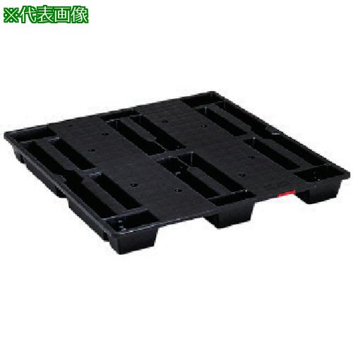 ■RISU リサイクルパレット 500928 JC-S2・1111-2スキッド二方差しネスティング 黒〔品番:JCS21111〕【8686947:0】[送料別途見積り][掲外取寄][店頭受取不可]