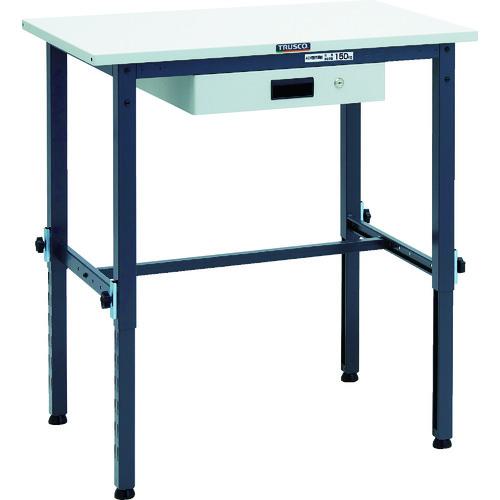 ■TRUSCO 軽荷重作業台高さ調節式(150kg)AEM型 900X600XH650~950 薄型1段引出付 ダークグレー色〔品番:SAEM0960UDK1DG〕【8688761:0】[法人・事業所限定][直送元][店頭受取不可]