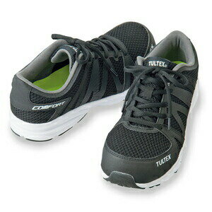 【即納在庫品】 安全靴 セーフティーシューズ 超軽量 樹脂先芯 男女兼用 010 ブラック22.5cm AZ-51649 TULTEX タルテックス