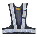 【即納在庫品】 ミズケイ 役立〜ツ 多機能ベスト 『光るんです』 青LEDタイプ 〈紺/白〉 フリーサイズ 3015002 反射ベスト ワーキング用品 作業用品...