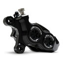 ハーレー ツーリング、ソフテイル、Vロッド、スポーツスター レースシリーズ フロントブレーキキャリパー 左用 (ブラック/ブラック) パフォーマンスマシン