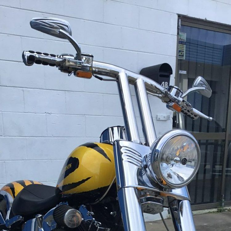 ハーレー ストレートライズ 2インチ径 Tバー 10インチ (ポリッシュ) バーレイバーズ