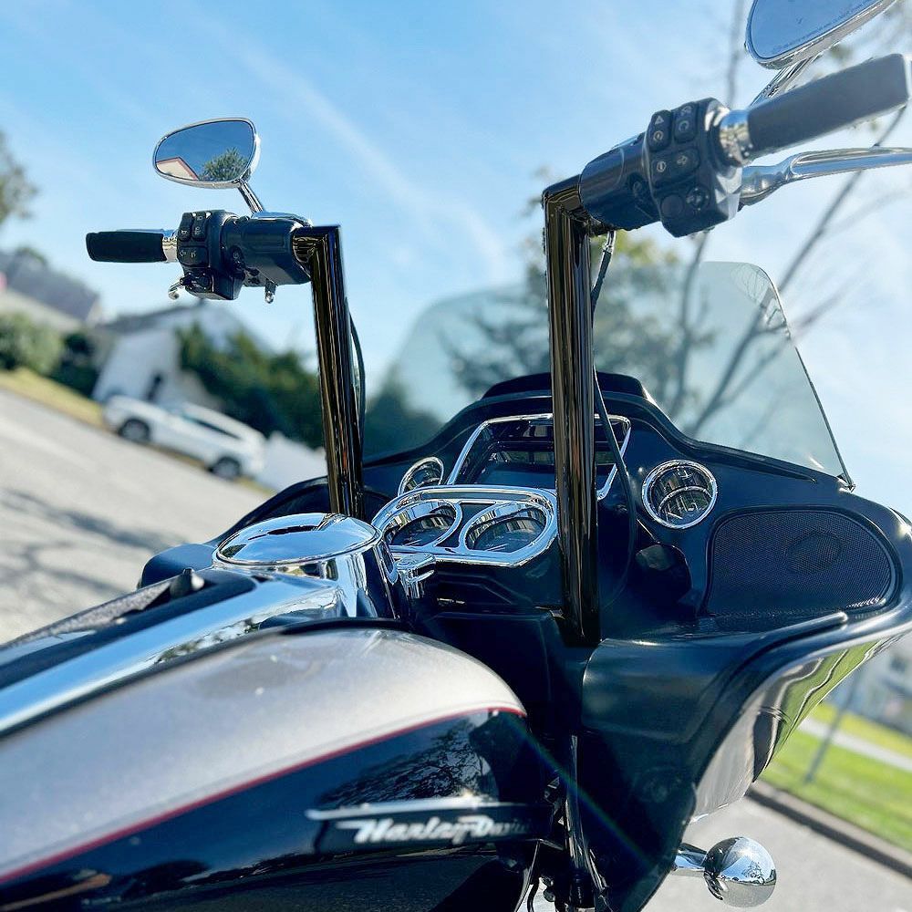 ハーレー 2015以降ロードグライド JASON 1.5インチ径 ハンドルバー 14インチ ブラック バーリーブランド