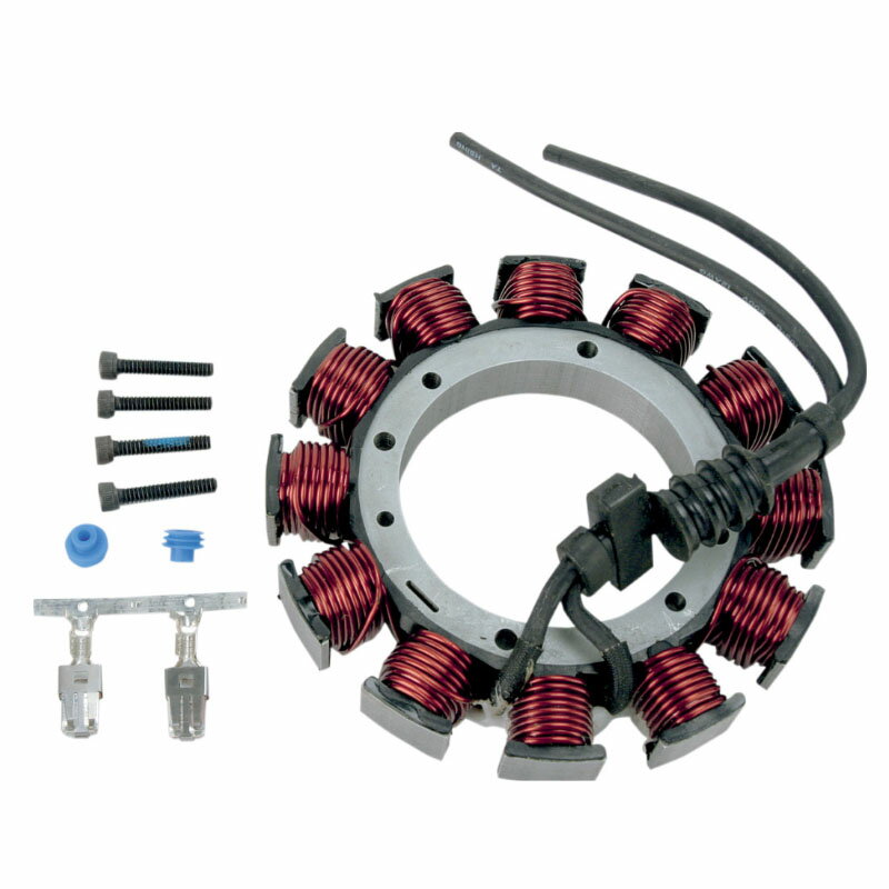 2000 ソフテイル、1999〜2003 ダイナ オルタネーター ステーターコイル 【Drag Specialties】2112-0456