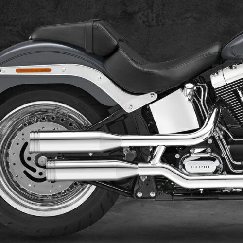 【KessTech】音量可変スリップオンマフラー 2012～2016 Softail FLSTF、FLSTFB クローム EURO3 120-2122-713-JP