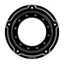 【Ricks Motorcycles】 Porthole・ツーリング用ダービーカバー ロゴ無し グロスブラック/シルバー 65-000BC81-SG