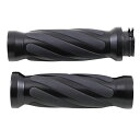 ハーレー用 Twisted ハンドグリップ(ケーブルスロットル用) 【Drag Specialties】0630-2689