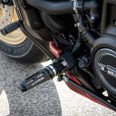 ハーレー スポーツスターS、ナイトスター RH975、M8ソフテイル ライダーフットペグセット ブラック 【Thunderbike】