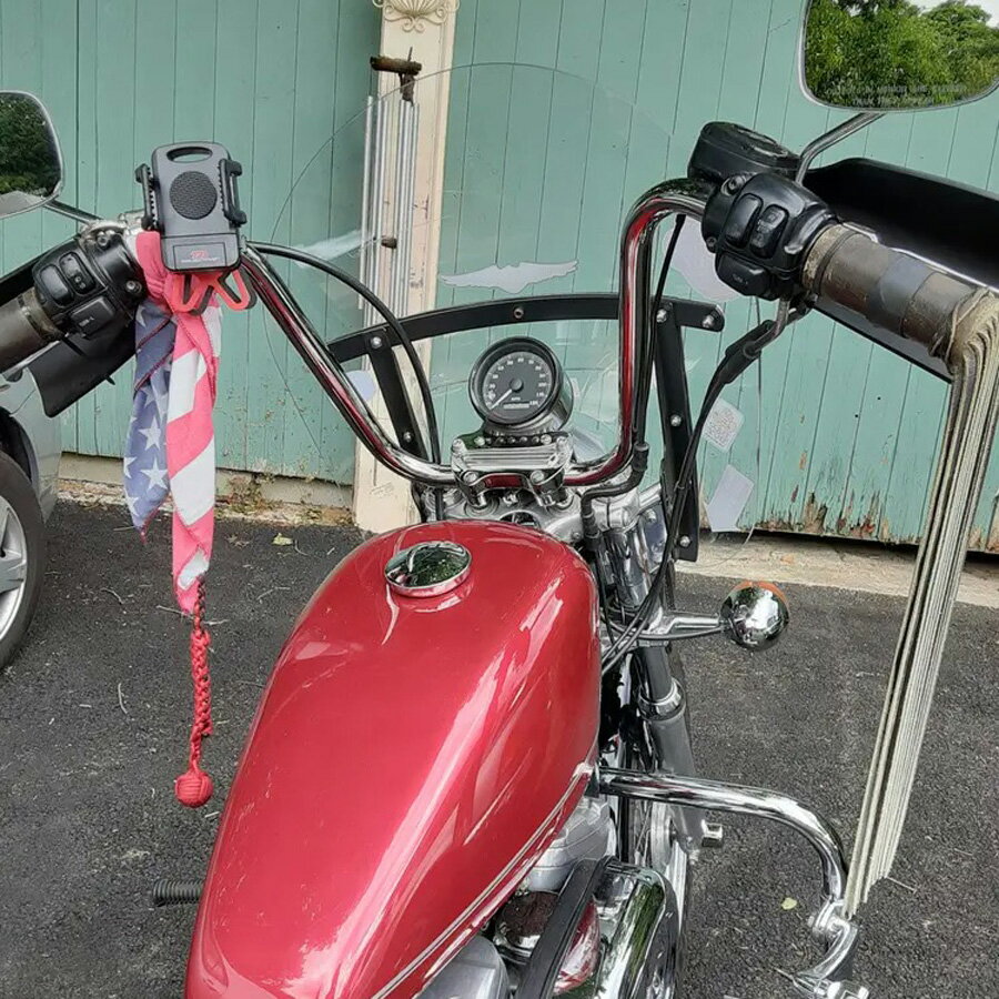 ハーレー 1インチ径 ナロー エイプハンドルバー(ディンプル有) 12インチ クローム 【TC Bros】101-0108