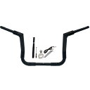 ハーレー エレクトラグライド、ストリートグライド 1.5インチ フラットトップ ハンドルバー/ケーブルキット 12インチ ブラック 【Fat Baggers】6...