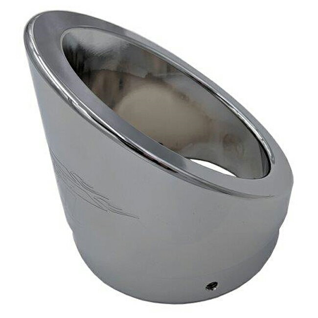 【TAB Performance】 ハーレー 4.5インチ径マフラー用 スラッシュカットエンドキャップ(クローム)　991-1045(2)