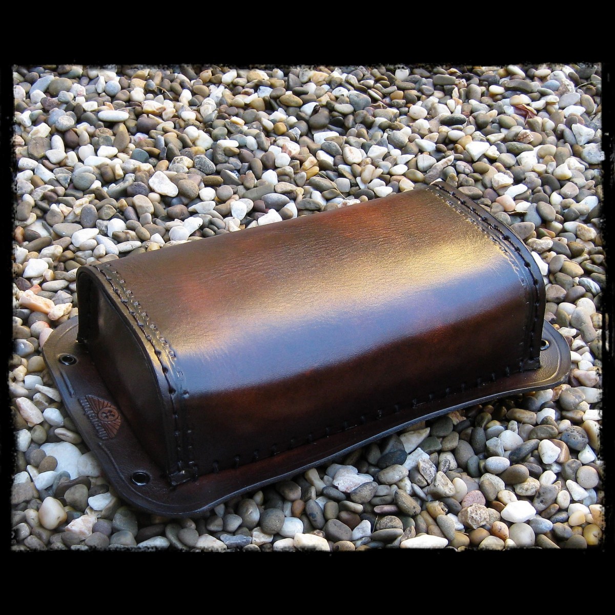 ビンテージスタイル Tacos ピリオンパッド ダークブラウンレザー 【dhカスタム】DHC-TACO-DB