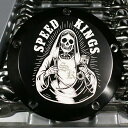 M8ソフテイル ダービーカバー Motor Maryロゴ ブラック 【Speed Kings】SK-DER-M8-MM-BK