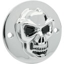 【Drag Specialties】3-D SKULL・ポイントカバー 2ホール 1902-0185