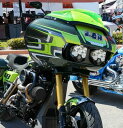 2015ロードグライド用 アイスカラーフレア ウィンドシールド グリーンアイス 6インチ スポーツ 【Klock Werks】KWW-01-0631
