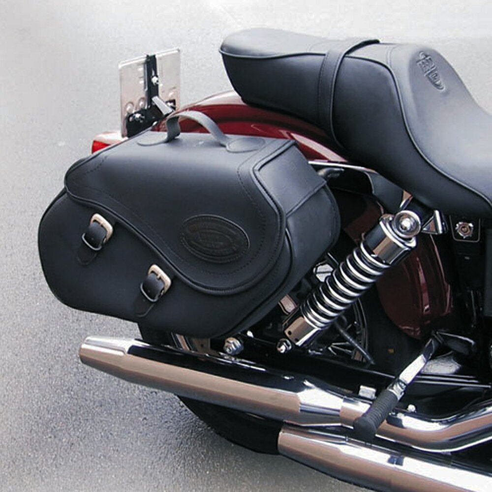 LONGRIDE クリックオン・レザーサドルバッグ 23L 左右セット (ブラック)(2)