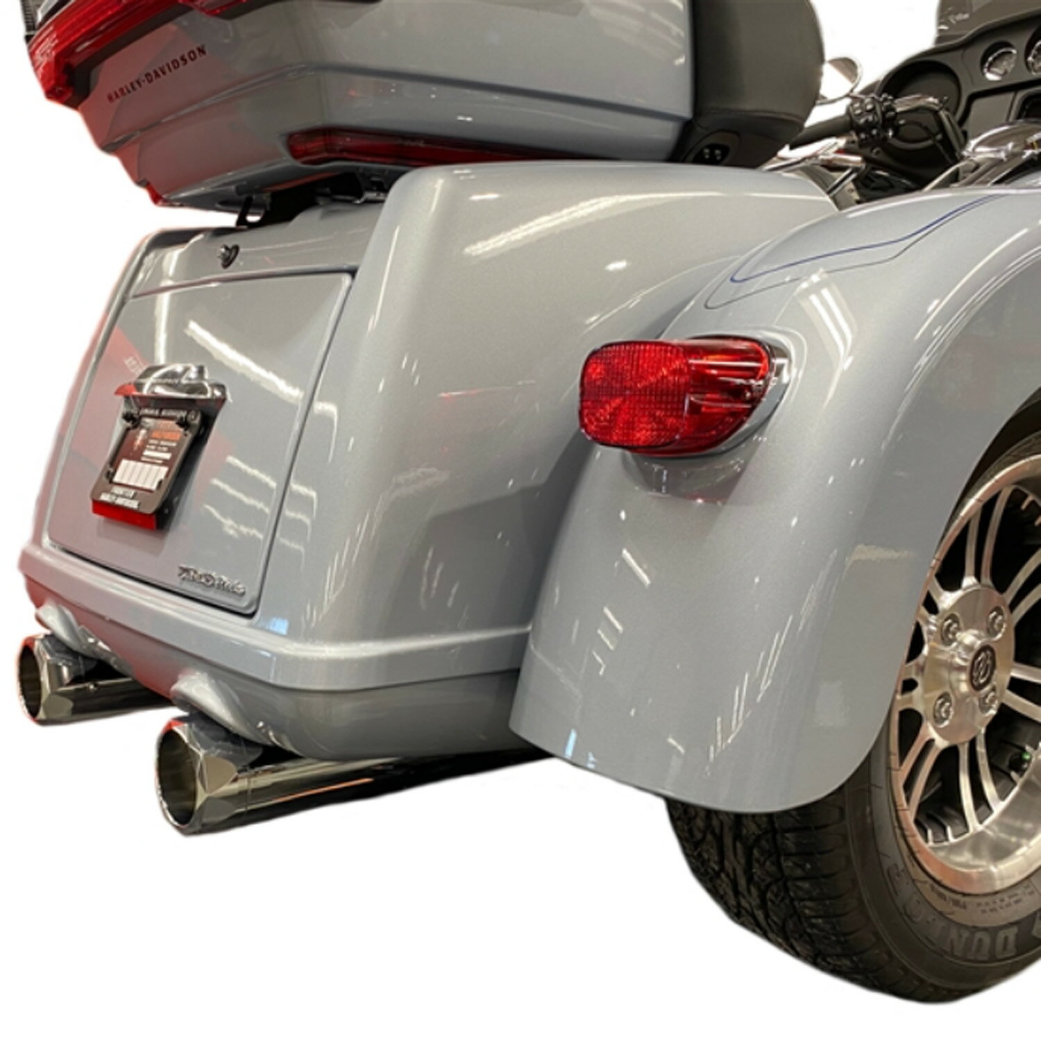 【エントリーでポイント10倍】Tab Performance BAM Stick スリップオンマフラー クローム/ストレートエンド/クワイエットバッフル 【トライク】