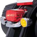 ツーリング、ソフテイル、ダイナ、スポーツスター FANG ベゼル一体型 LEDウィンカー(クローム/クリア) 【CIRO】C45500