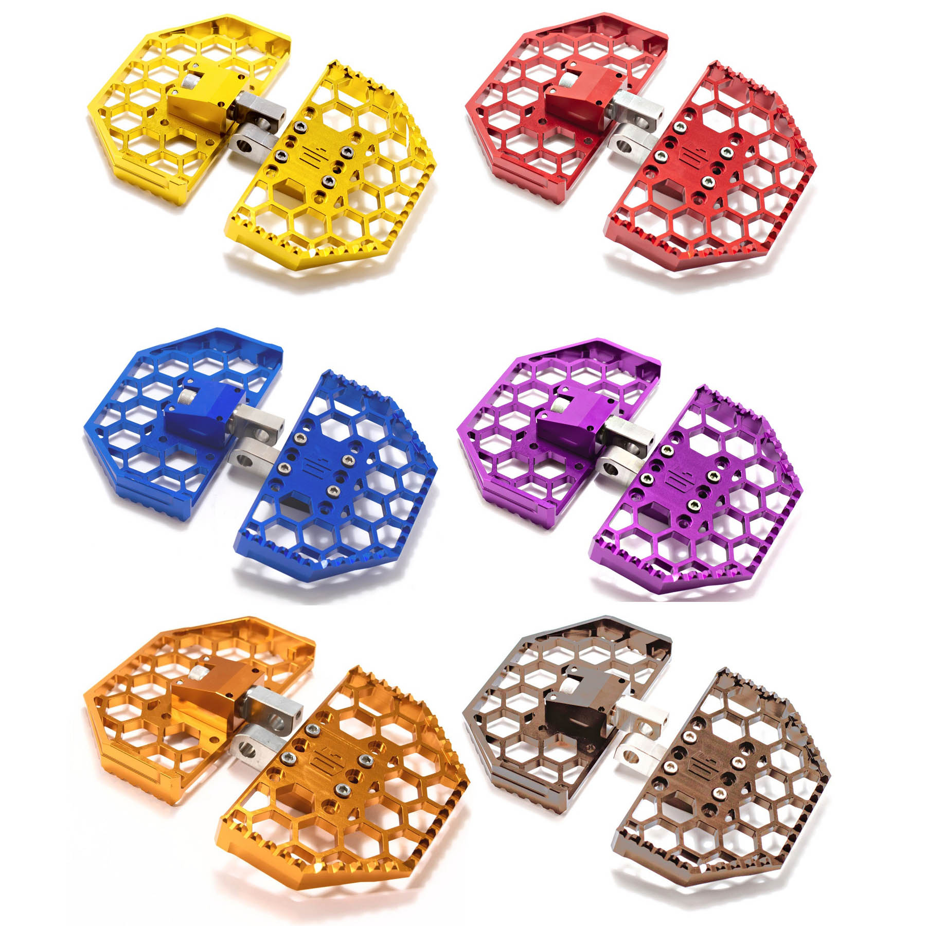 M8 ソフテイル用 ハニカムV3・ミニフロアボード (カラーアルマイト仕上げ) OG ハーレー用