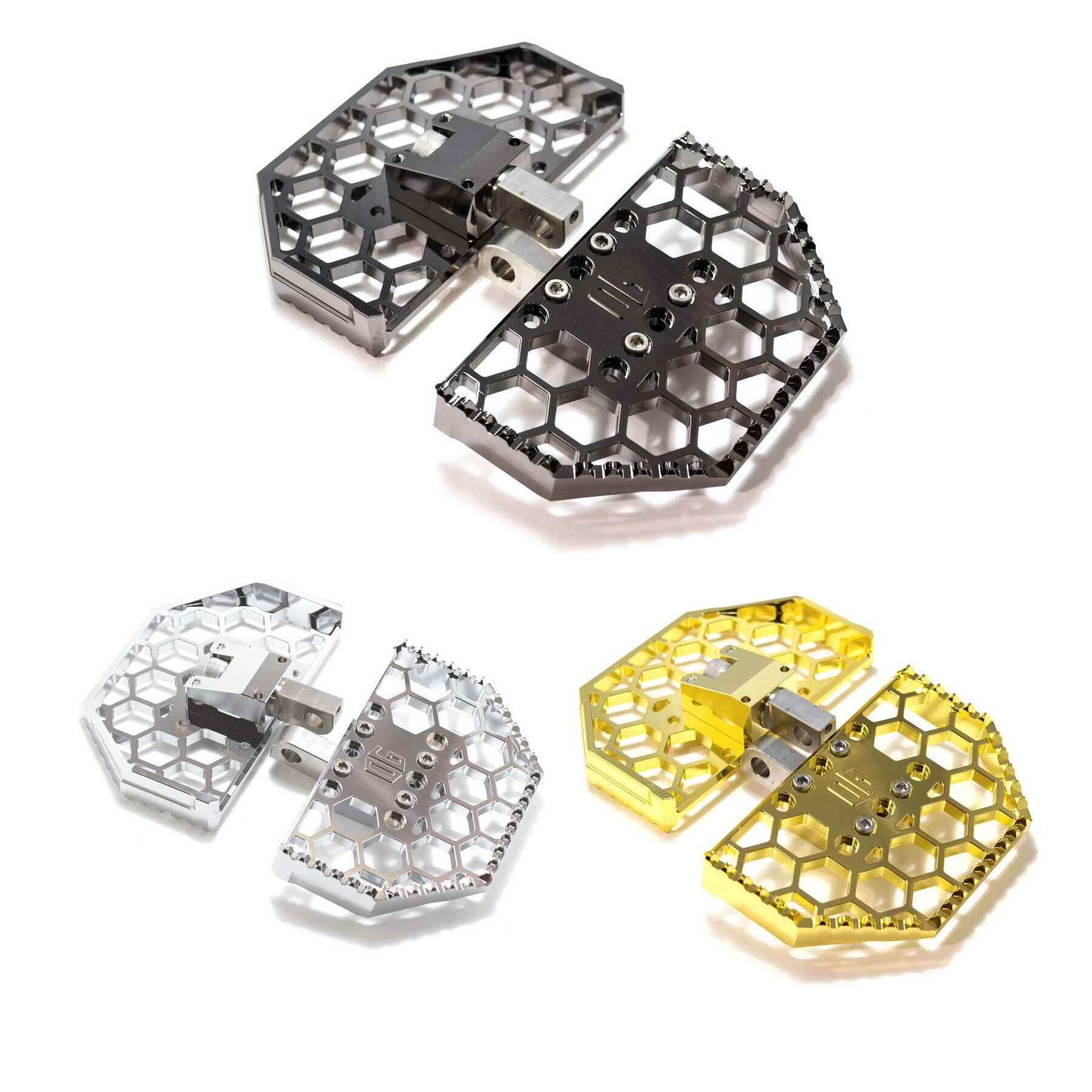 M8 ソフテイル用 ハニカムV3・パッセンジャーミニフロアボード (メッキ仕上げ) OG ハーレー用