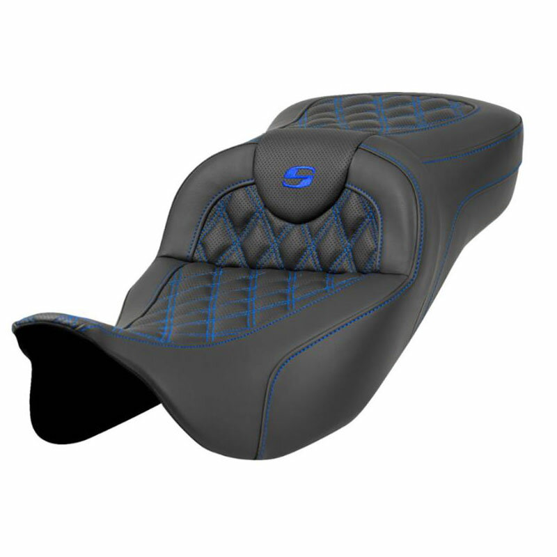 Saddlemen Road Sofa LS シート GEL入り ブルーステッチ ブラック 2008〜 ツーリング