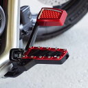 NOYS ヒールレスト付ライダーフットペグ (レッド) M8ソフテイル、スポーツスターS、ナイトスター