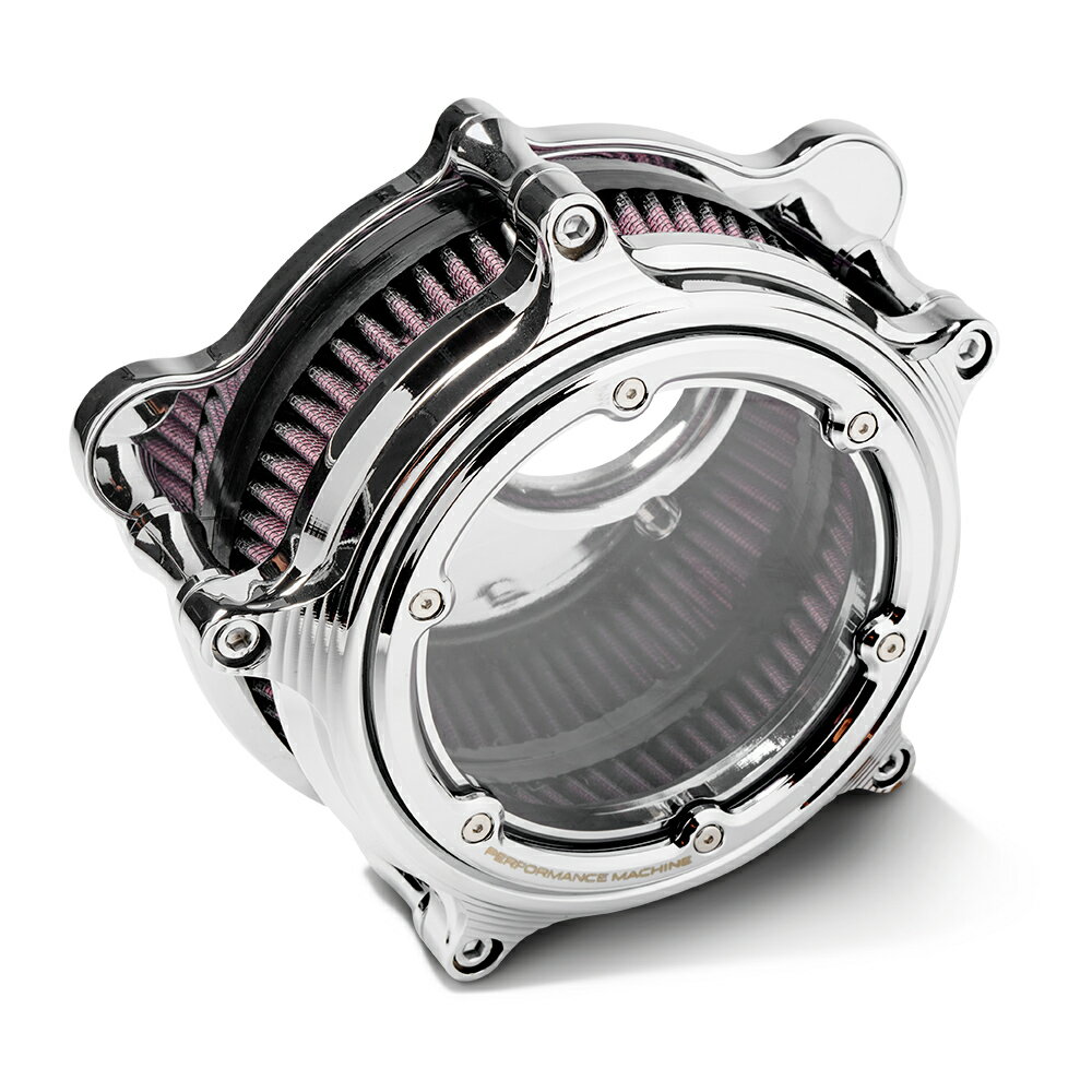 【Performance Machine】ビジョン・エアクリーナー ケーブルスロットル用 クローム 0206-2157-CH